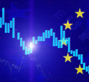 European stock market fall concept