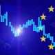 European stock market fall concept